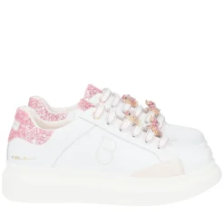 SNEAKER BELLATRIX CON ACCESSORIO IN STRASS COLORE BIANCO/FUCSIA