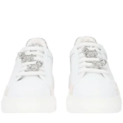 SNEAKER BELLATRIX CON ACCESSORIO IN STRASS COLORE BIANCO/ARGENTO