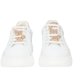 SNEAKER BELLATRIX CON ACCESSORIO IN STRASS COLORE BIANCO/ORO
