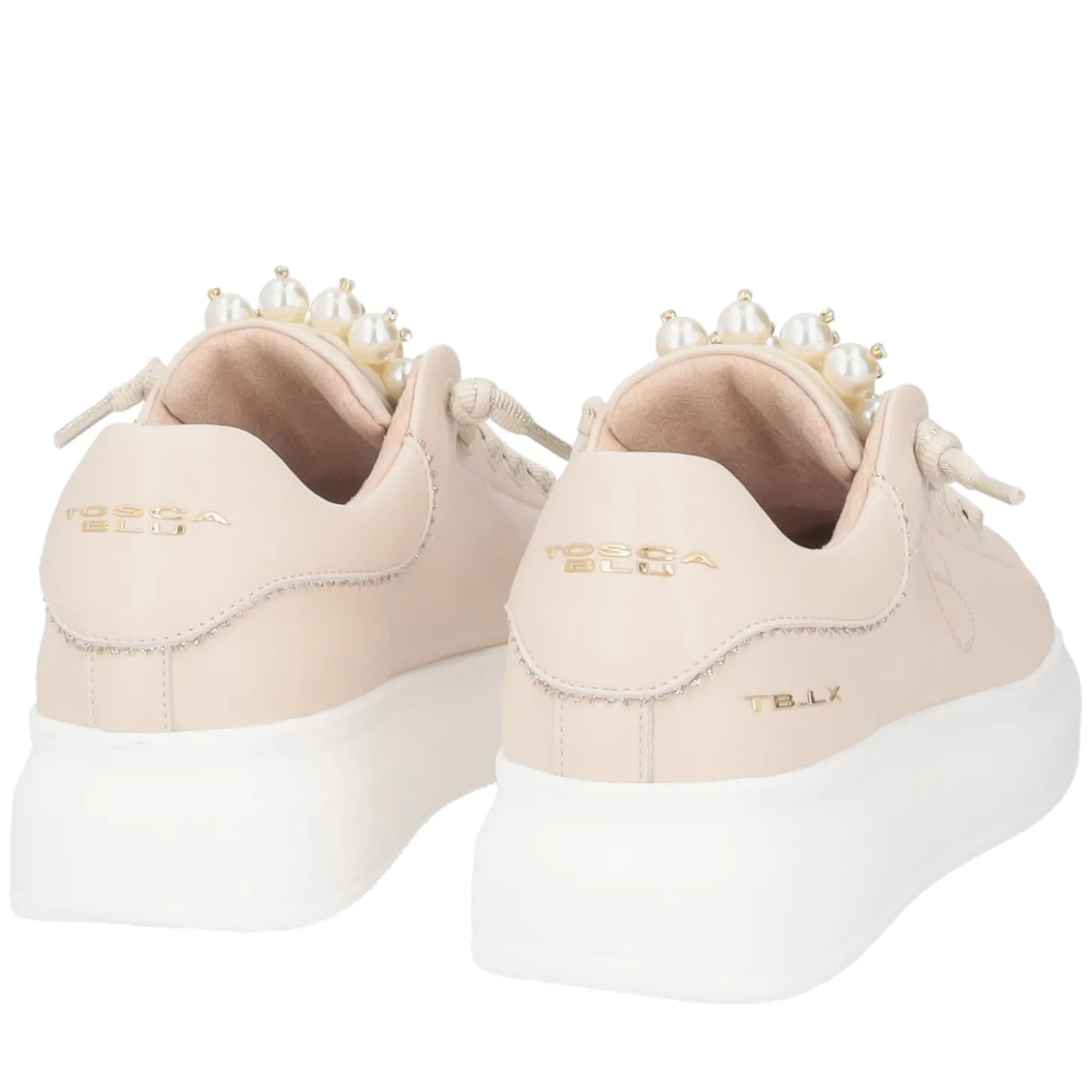 SNEAKER BELLATRIX CON PERLE COLORE BEIGE