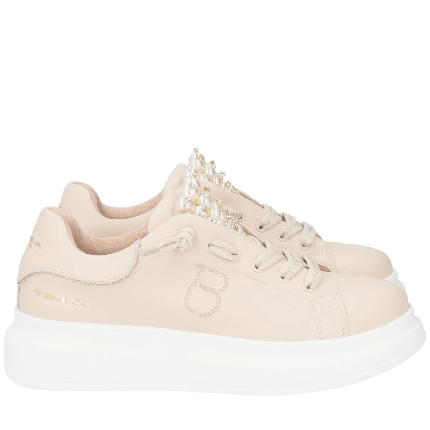 SNEAKER BELLATRIX CON PERLE COLORE BEIGE