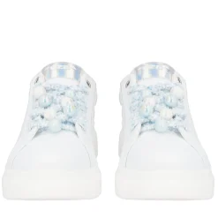 SNEAKER BELLATRIX CON PERLE EFEFTTO BOREALE COLORE BIANCO/AZZURRO