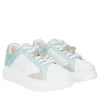 SNEAKER BELLATRIX IN PELLE CON ACCESSORIO COLORE BIANCO/VERDINO