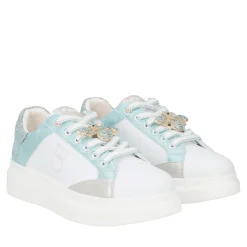 SNEAKER BELLATRIX IN PELLE CON ACCESSORIO COLORE BIANCO/VERDINO