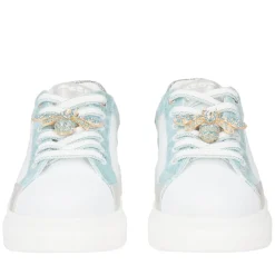 SNEAKER BELLATRIX IN PELLE CON ACCESSORIO COLORE BIANCO/VERDINO