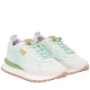 Sneaker Blossom in camoscio e microfibra colore verdino