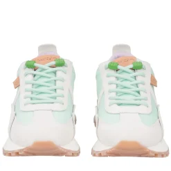 Sneaker Blossom in camoscio e microfibra colore verdino