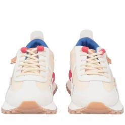Sneaker Blossom in camoscio e microfibra colore beige