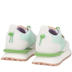 Sneaker Blossom in camoscio e microfibra colore verdino