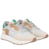 Sneaker Cindy in nylon e pelle scamosciata colore azzurro
