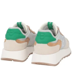 Sneaker Cindy in nylon e pelle scamosciata colore azzurro
