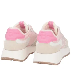 Sneaker Cindy in nylon e pelle scamosciata colore rosa