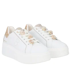 SNEAKER ELETTRA CON ACCESSORI GIOIELLO COLORE BIANCO/ORO