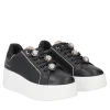 SNEAKER ELETTRA CON ACCESSORI GIOIELLO COLORE NERO