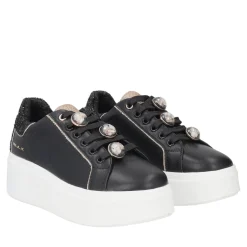 SNEAKER ELETTRA CON ACCESSORI GIOIELLO COLORE NERO