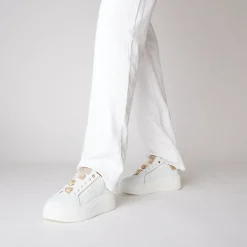 SNEAKER ELETTRA CON ACCESSORI GIOIELLO COLORE BIANCO/ORO