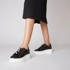 SNEAKER ELETTRA CON ACCESSORI GIOIELLO COLORE NERO