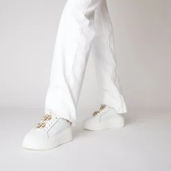 SNEAKER ELETTRA CON ACCESSORIO GIOIELLO COLORE BIANCO/ORO
