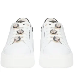 SNEAKER ELETTRA CON ACCESSORI GIOIELLO COLORE BIANCO/NERO