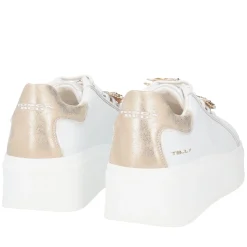 SNEAKER ELETTRA CON ACCESSORIO GIOIELLO COLORE BIANCO/ORO