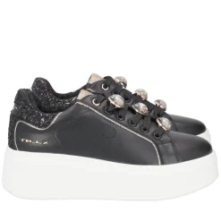 SNEAKER ELETTRA CON ACCESSORI GIOIELLO COLORE NERO
