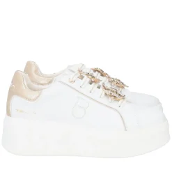 SNEAKER ELETTRA CON ACCESSORIO GIOIELLO COLORE BIANCO/ORO