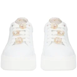SNEAKER ELETTRA CON ACCESSORI GIOIELLO COLORE BIANCO/ORO
