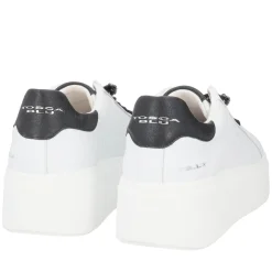 SNEAKER ELETTRA CON FARFALLE IN STRASS COLORE BIANCO/NERO