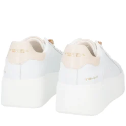 SNEAKER ELETTRA CON FARFALLE IN STRASS COLORE BIANCO/ORO