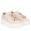 SNEAKER ELETTRA CON MAXI FIORI COLORATI COLORE BEIGE