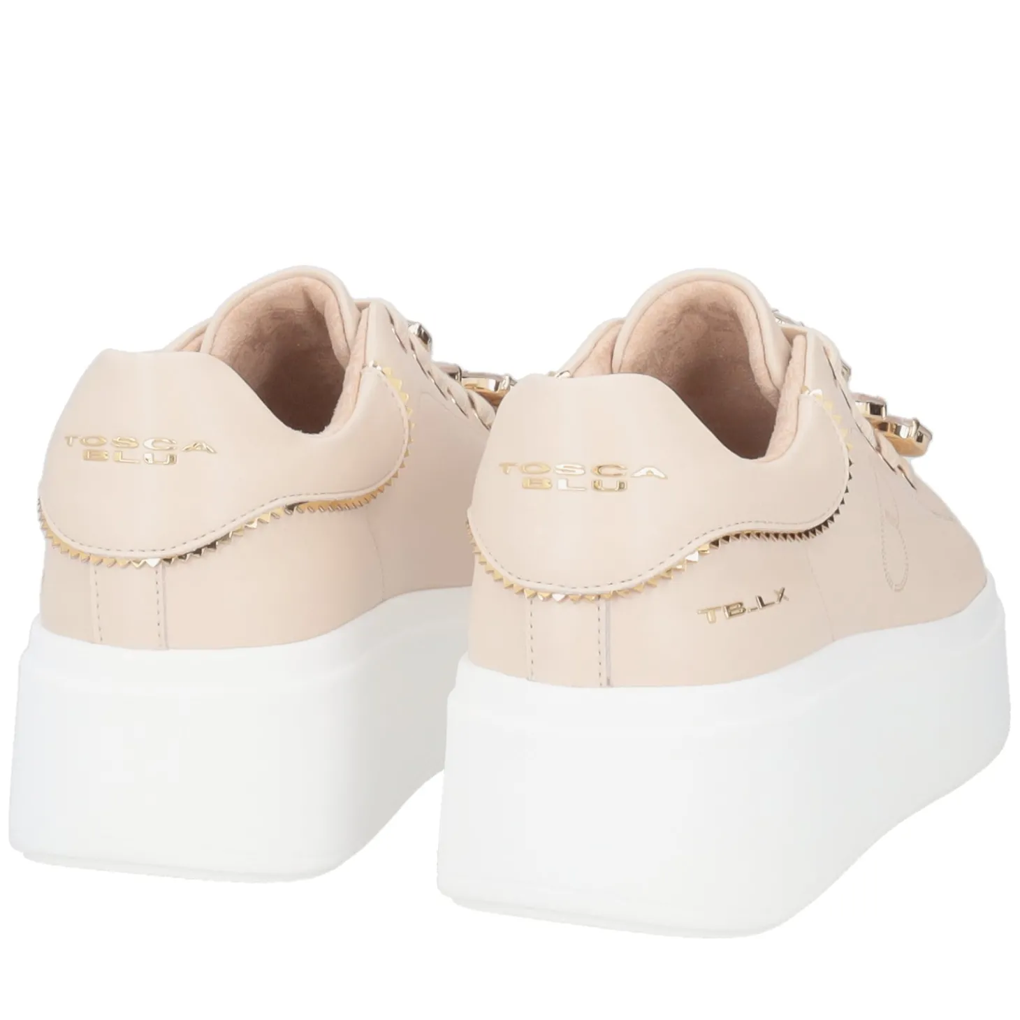 SNEAKER ELETTRA CON MAXI FIORI COLORATI COLORE BEIGE