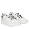 SNEAKER FENICE CON PERLE IN MICROSTRASS COLORE BIANCO/NERO