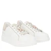 SNEAKER FENICE IN PELLE CON FARFALLA COLORE BIANCO/BEIGE