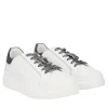 SNEAKER FENICE IN PELLE CON FARFALLA COLORE BIANCO/NERO