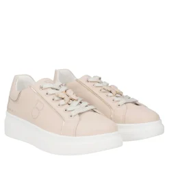 SNEAKER FENICE IN PELLE CON FARFALLA COLORE BEIGE