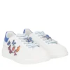 SNEAKER FENICE IN PELLE CON STAMPA FARFALLE COLORE BIANCO/BLUETTE