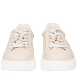 SNEAKER FENICE IN PELLE CON FARFALLA COLORE BEIGE
