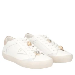 SNEAKER SIRIUS CON ACCESSORI COLORE LATTE/ORO