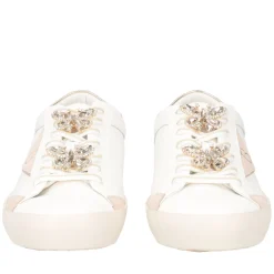 SNEAKER SIRIUS CON FARFALLE GIOIELLO COLORE LATTE/ORO