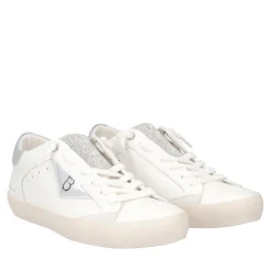 SNEAKER SIRIUS CON MICROSTRASS COLORE LATTE/ARGENTO