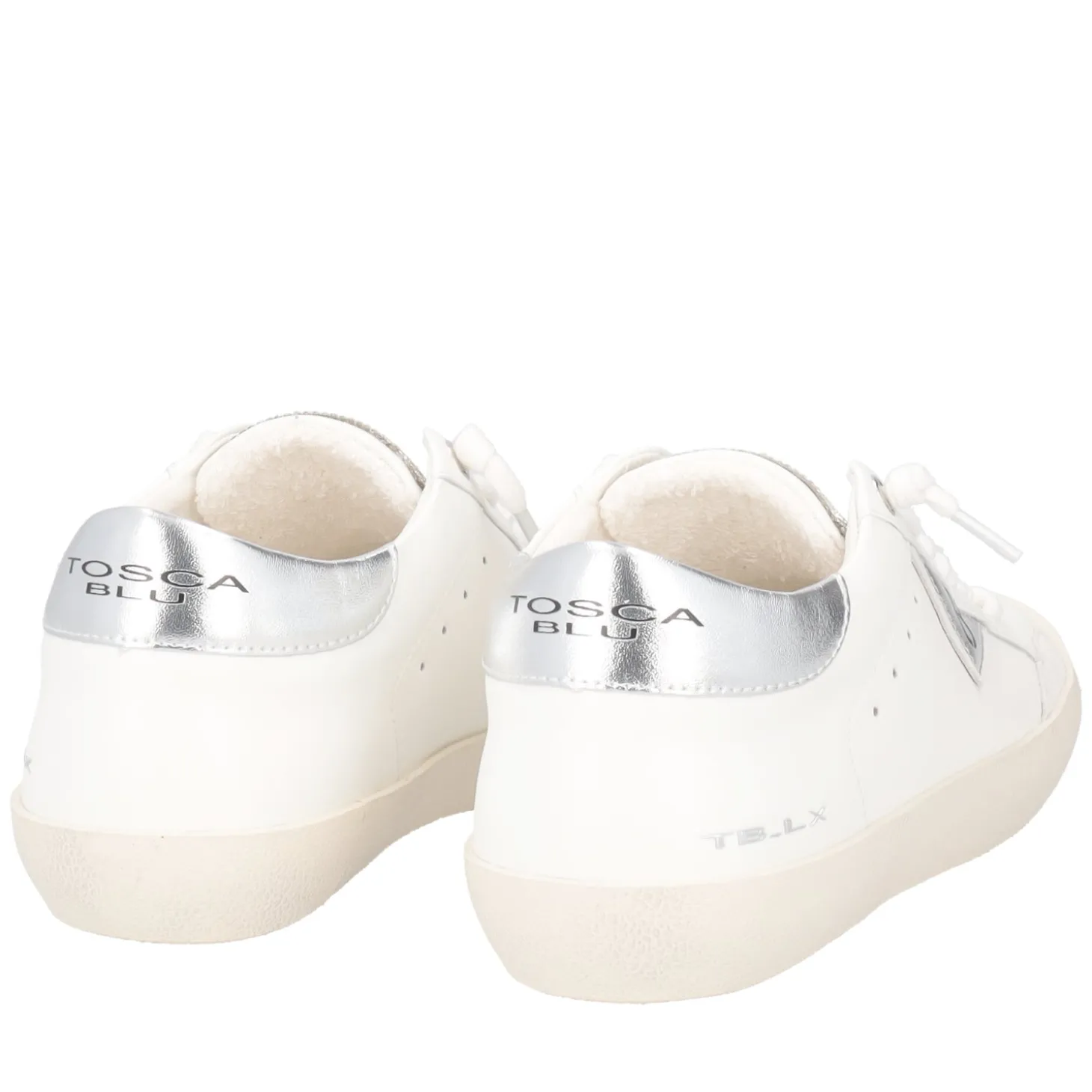 SNEAKER SIRIUS CON MICROSTRASS COLORE LATTE/ARGENTO