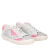 SNEAKER SIRIUS IN PELLE CON GLITTER COLORE ARGENTO
