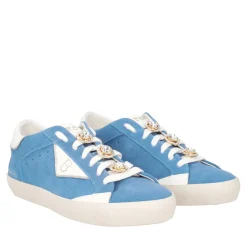 SNEAKER SIRIUS IN PELLE CON ACCESSORIO COLORE BLU