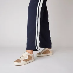 SNEAKER SIRIUS IN PELLE CON GLITTER COLORE ORO