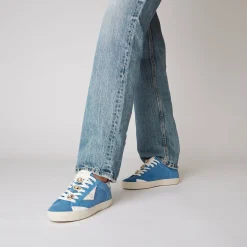 SNEAKER SIRIUS IN PELLE CON ACCESSORIO COLORE BLU