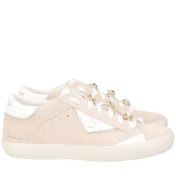 SNEAKER SIRIUS IN PELLE CON ACCESSORIO COLORE BEIGE