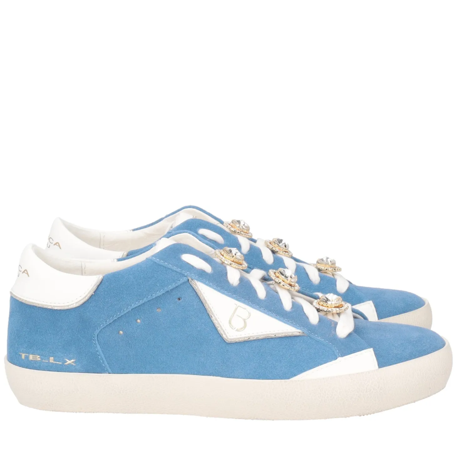 SNEAKER SIRIUS IN PELLE CON ACCESSORIO COLORE BLU