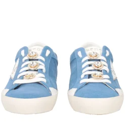 SNEAKER SIRIUS IN PELLE CON ACCESSORIO COLORE BLU