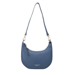 Tracolla moony bags in pelle colore blu