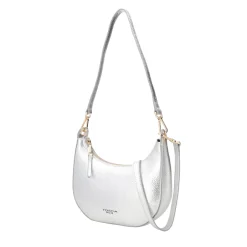Tracolla moony bags in pelle colore argento